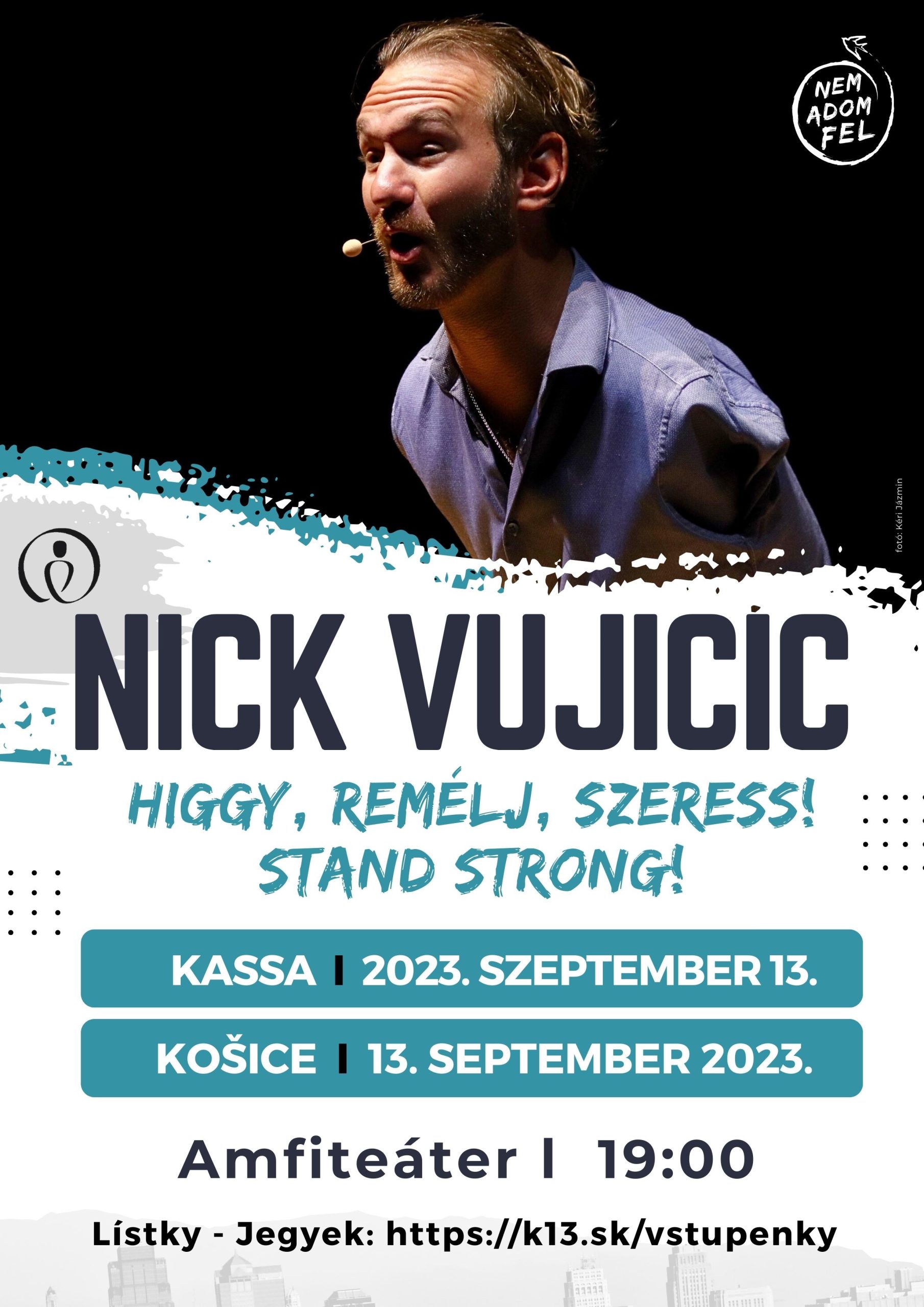 Nick Vujicic eladsa a kassai amfitetrumban - Amikassa